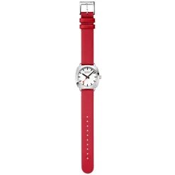 Mondaine | Petite Cushion 31mm Red Vegan Leather | MSL.31110.LCV