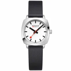Mondaine | Petite Cushion 31mm Black Vegan Leather | MSL.31110.LBV