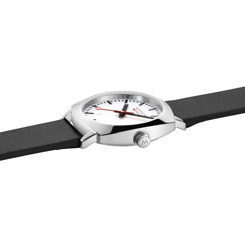 Mondaine | Petite Cushion 31mm Black Vegan Leather | MSL.31110.LBV