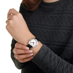 Mondaine | Petite Cushion 31mm Black Vegan Leather | MSL.31110.LBV