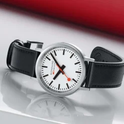 Mondaine | Stop2Go 41mm White Dial Black Strap | MST.4101B.LBV.2SE