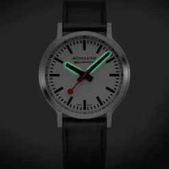 Mondaine | Stop2Go 41mm White Dial Black Strap | MST.4101B.LBV.2SE