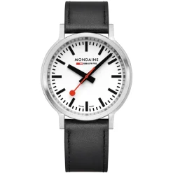 Mondaine | Stop2Go 41mm White Dial Black Strap | MST.4101B.LBV.2SE