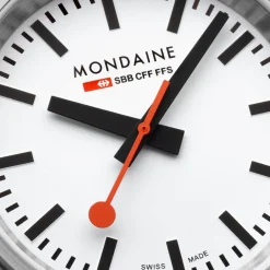 Mondaine | Stop2Go 41mm White Dial Black Strap | MST.4101B.LBV.2SE