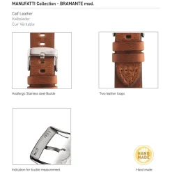 Morellato | Bramante Tan Vintage Calf Handmade Strap | A01X4683B90041