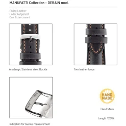 Morellato | Derain Black Handmade Smooth Calfskin Strap | A01X4434B09019