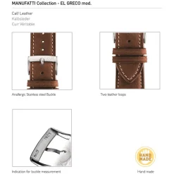 Morellato | El Greco Brown Handmade Rustic Calfskin Strap | A01X5439B71041