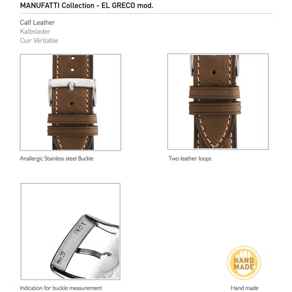 Morellato | El Greco Green Handmade Rustic Calfskin Strap | A01X5439B71073