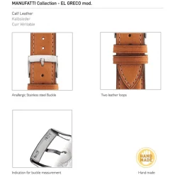 Morellato | El Greco Tan Handmade Rustic Calfskin Strap | A01X5439B71046