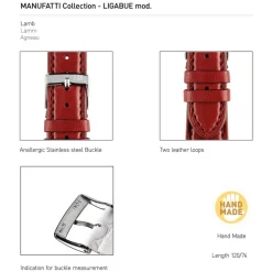 Morellato | Ligabue Red Handmade Soft Lambskin Strap | A01X3495006182