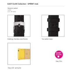 Morellato | Sprint Black Calf Easy Click Strap | A01X5202875019