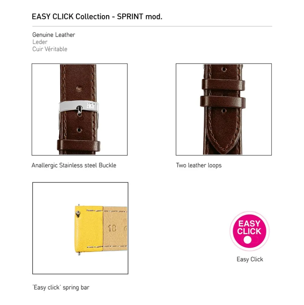 Morellato | Sprint Brown Calf Easy Click Strap | A01X5202875032
