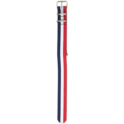 NATO Blue, White, Red Striped Nylon Watch Strap MOD10