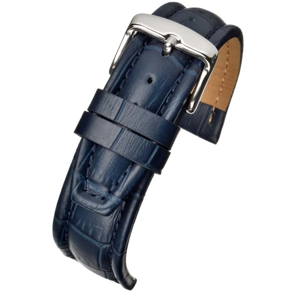 Newton | Blue Matt Alligator Grain Padded Strap | WH873