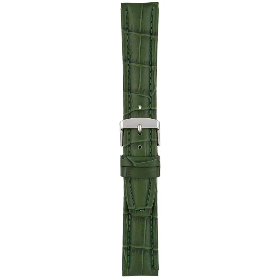 Newton | Green Matt Alligator Grain Padded Strap | WH876