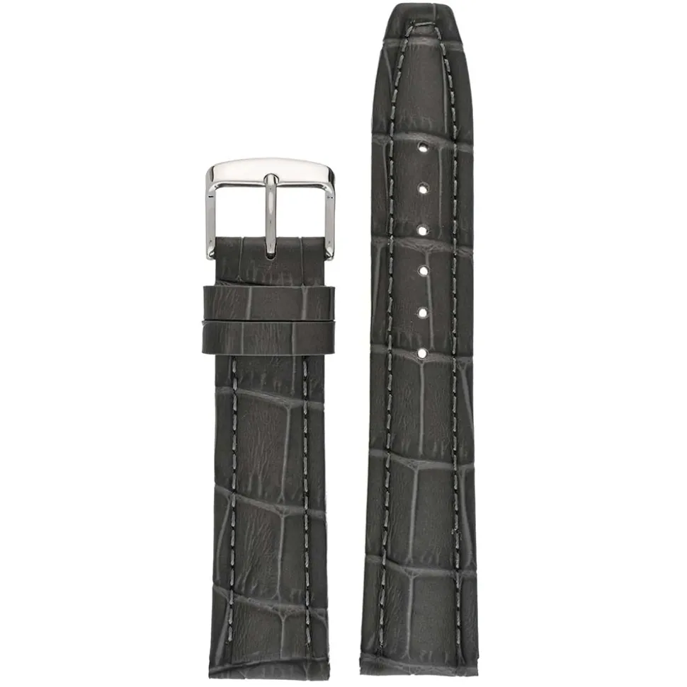 Newton | Grey Matt Alligator Grain Padded Strap | WH878