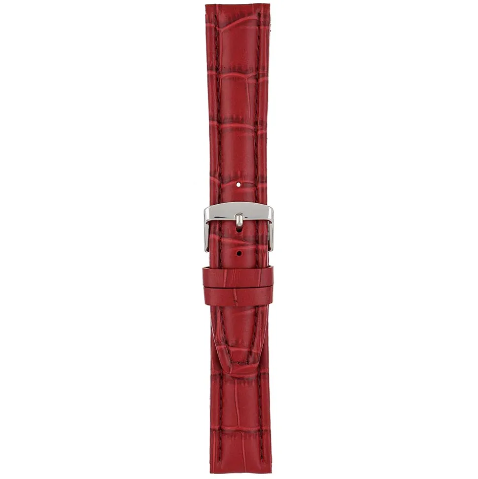 Newton | Red Matt Alligator Grain Padded Strap | WH872