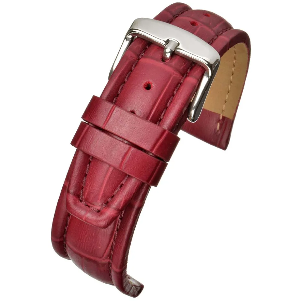 Newton | Red Matt Alligator Grain Padded Strap | WH872