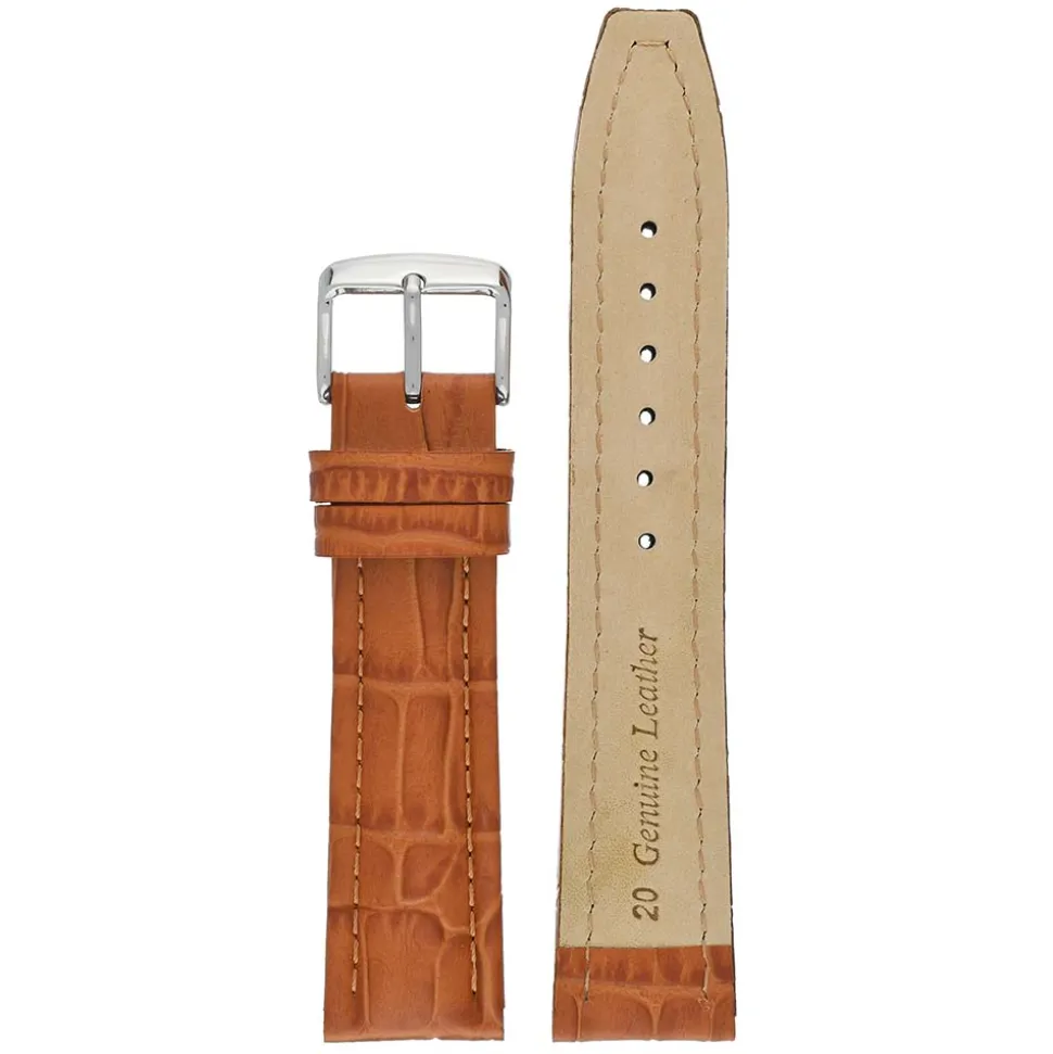 Newton | Tan Matt Alligator Grain Padded Strap | WH887