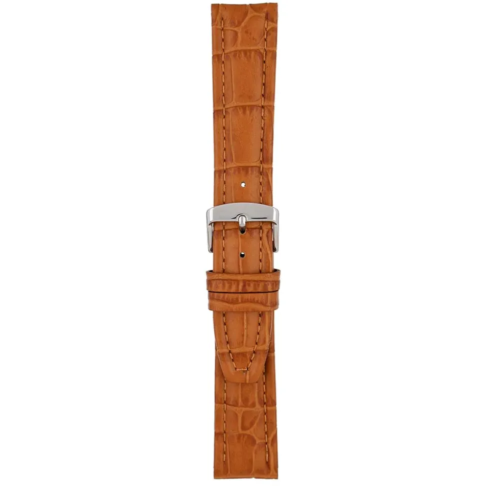 Newton | Tan Matt Alligator Grain Padded Strap | WH887