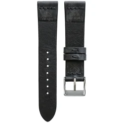 Norton | Handmade Cross Stitch Coal Leather Strap | TS.CS.COAL