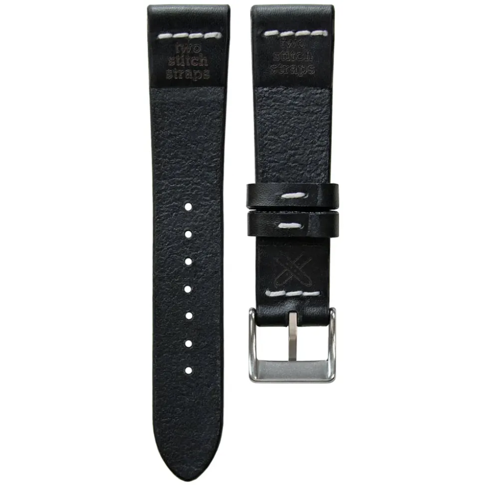 Norton | Handmade Cross Stitch Black Leather Strap | TS.CS.BLK
