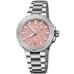 Oris | Aquis Date Blush Pink 36.5mm | 01 733 7770 4158-07 8 18 05P