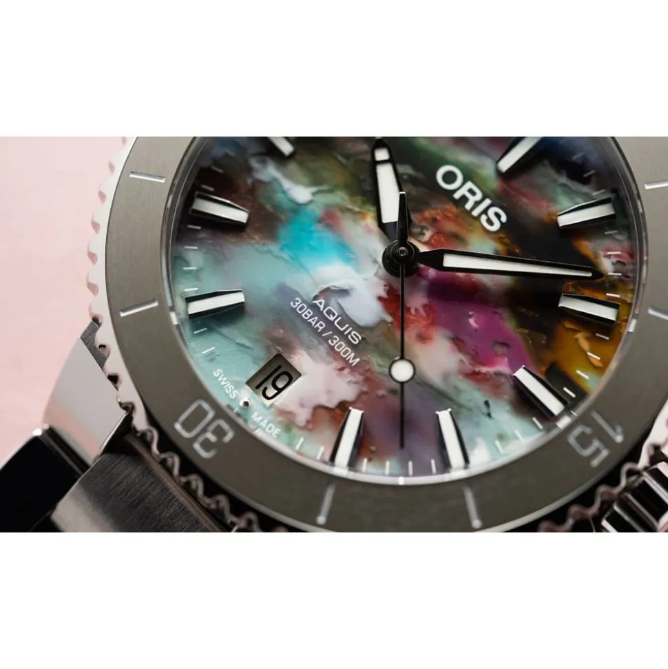 Oris | Aquis Date Upcycle 36.5mm Watch | 01 733 7770 4150-SET