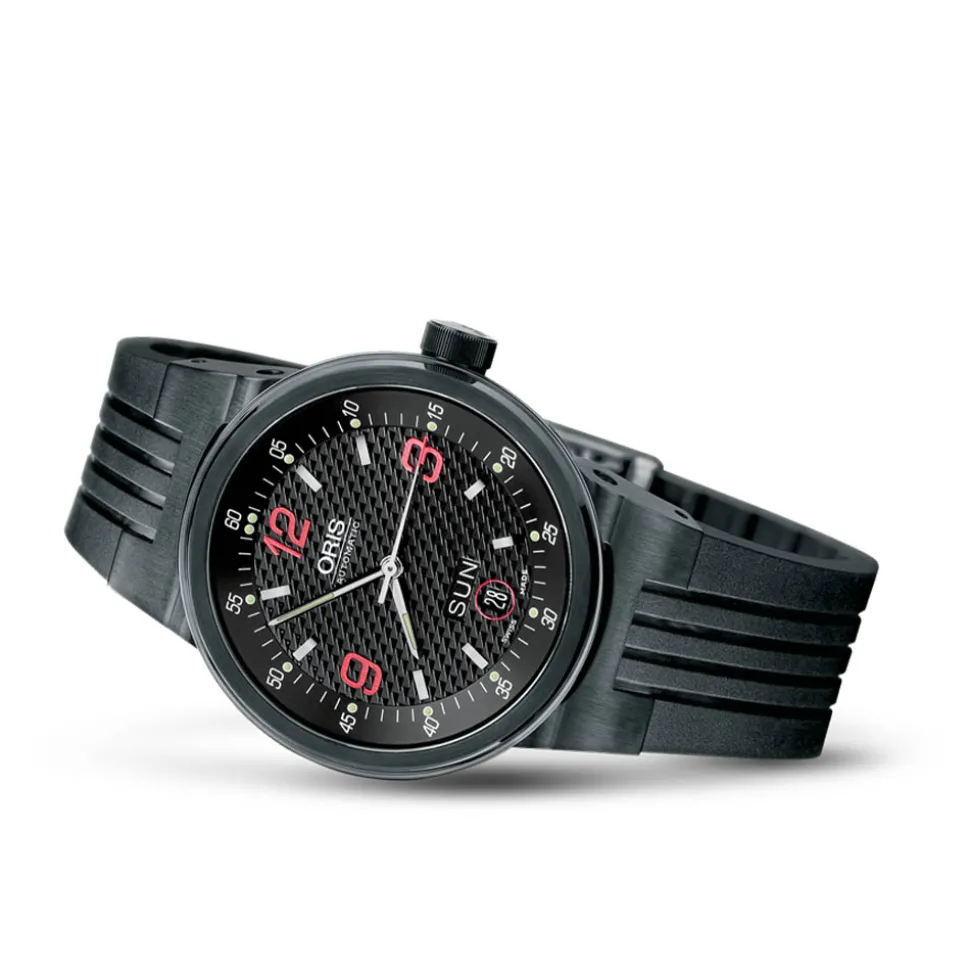 Oris | Black Rubber Strap Williams F1 25mm Complete Black Clasp 7560 | 07 4 25 01B