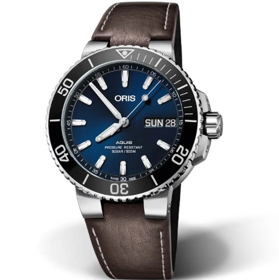 Oris | Brown Leather Aquis Strap 24mm Complete for models 7730, 7743 | 07 5 24 10EB
