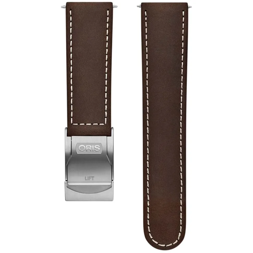 Oris | Dark Brown Leather ProPilot Strap 22mm for model 7698 | 07 5 22 05FC