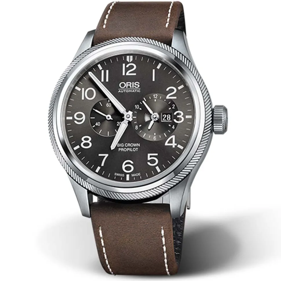 Oris | Dark Brown Leather ProPilot Strap 22mm for model 7698 | 07 5 22 05FC