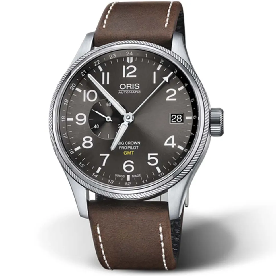 Oris | Dark Brown Leather ProPilot Strap 22mm for model 7698 | 07 5 22 05FC