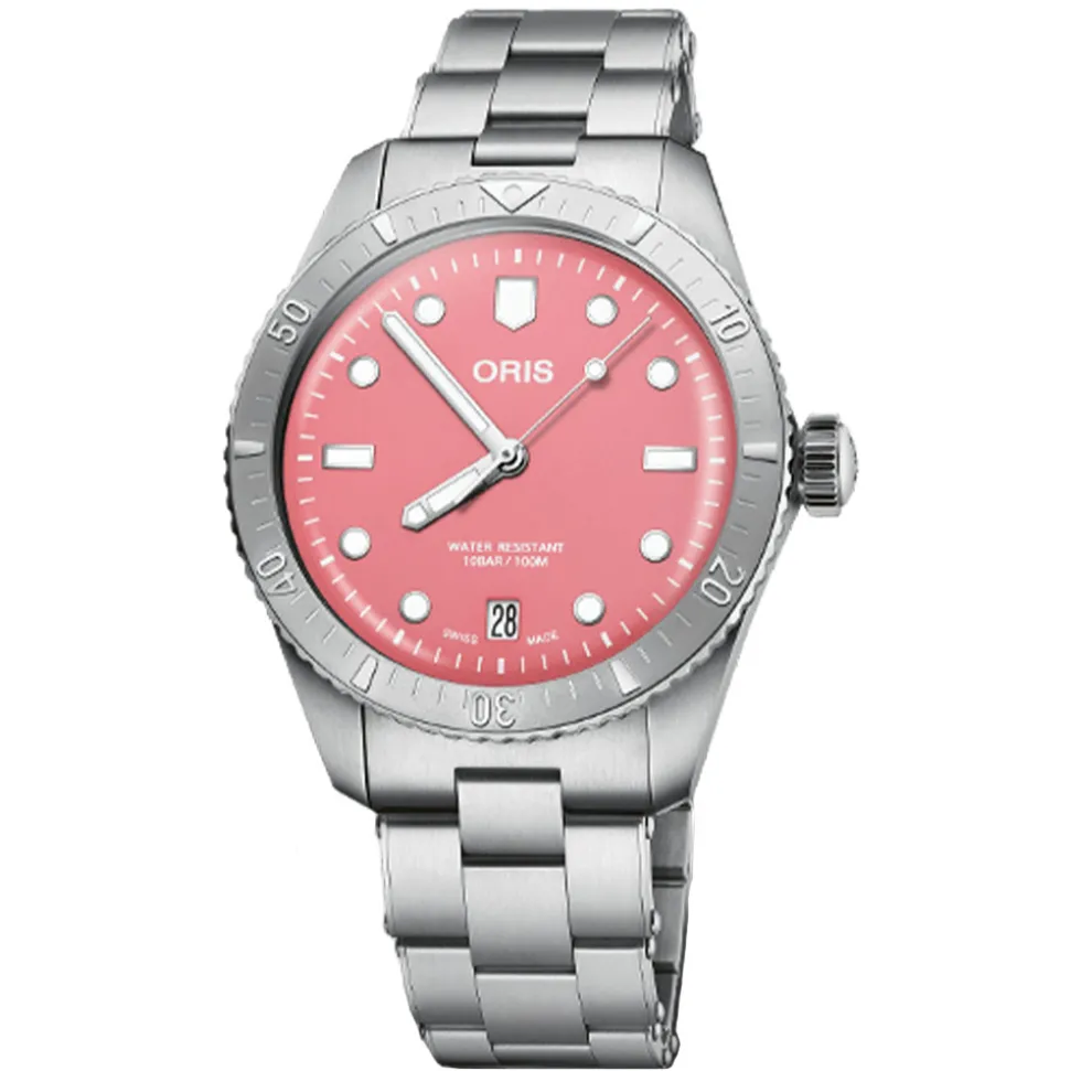 Oris | Diver’s Sixty-Five Bracelet ‘Cotton Candy’ Pink | 01 733 7771 4058-07 8 19 18