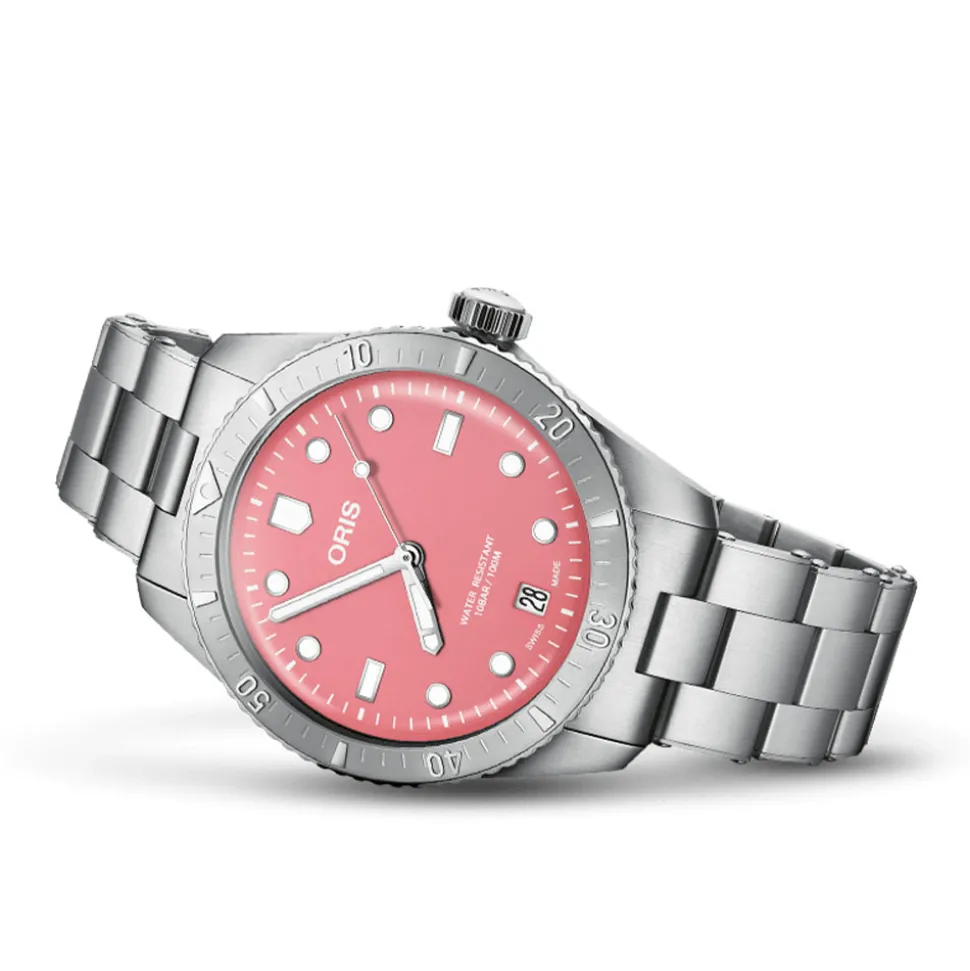 Oris | Diver’s Sixty-Five Bracelet ‘Cotton Candy’ Pink | 01 733 7771 4058-07 8 19 18
