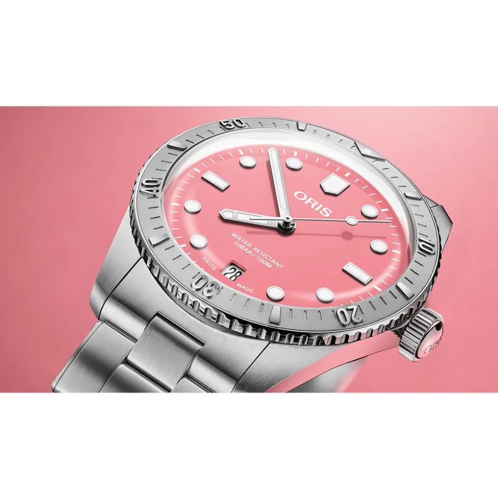 Oris | Diver’s Sixty-Five Bracelet ‘Cotton Candy’ Pink | 01 733 7771 4058-07 8 19 18