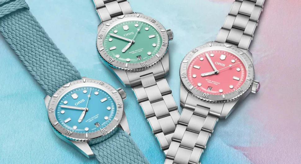 Oris | Diver’s Sixty-Five Strap ‘Cotton Candy’ Blue | 01 733 7771 4055-07 3 19 02S