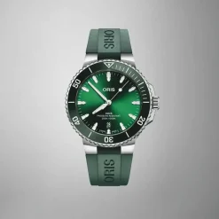 Oris | Green Rubber Aquis Strap 22mm Complete for model 7787 | 07 4 22 37FC