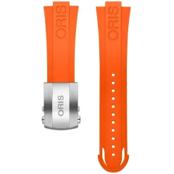 Oris | Orange Rubber Aquis Strap 26mm Complete for model 7653 | 07 4 26 32EB