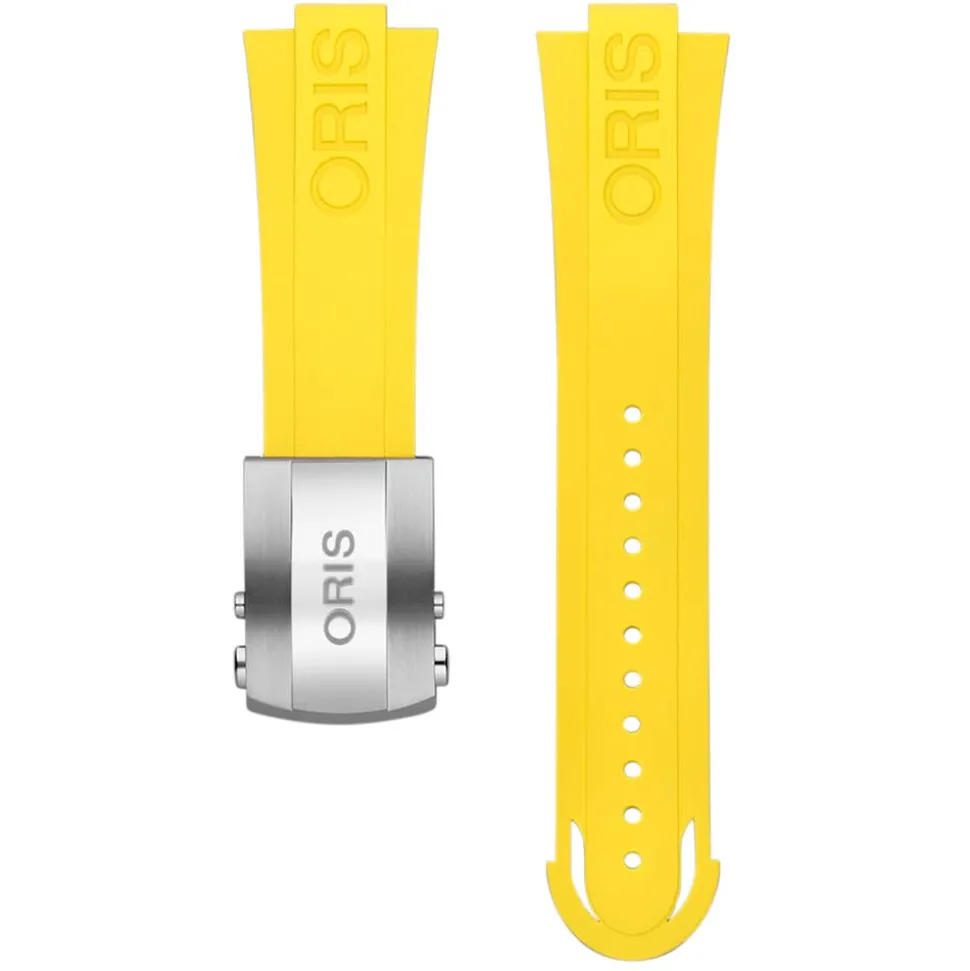 Oris | Yellow Rubber Aquis Strap 26mm Complete for model 7653 | 07 4 26 33EB