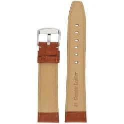 OXFORD Tan Alligator Grain Leather Watch Strap WH601