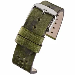 Pembrey | Green Rustic Perforated Strap | WH956