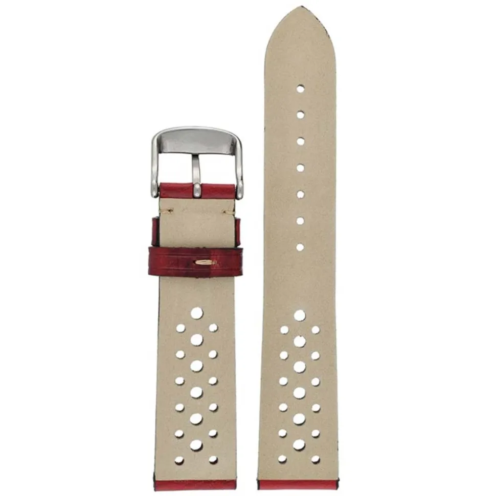 Pembrey | Red Rustic Perforated Strap | WH957