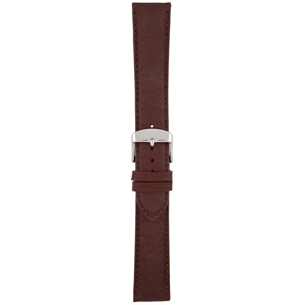 PRESTON Brown Vintage Style Leather Padded Watch Strap WH901