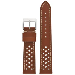 RACING Tan Perforated Italian Leather Quick Release Watch Strap WR101