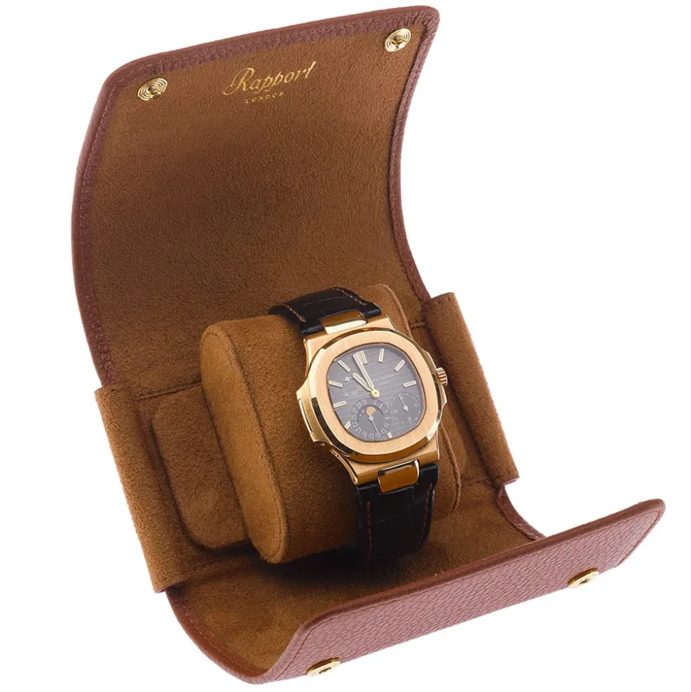 RAPPORT | Berkeley Single Watch Roll in Tan Leather | D191