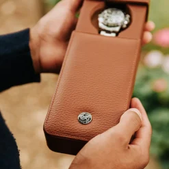 RAPPORT | Berkeley Single Watch Slipcase in Tan Leather | D161