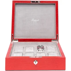 RAPPORT – Brompton Eight Watch Box in Red Leather L267