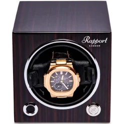 Rapport | Evo Cube Single Watch Winder Macassar Wood | EVO51