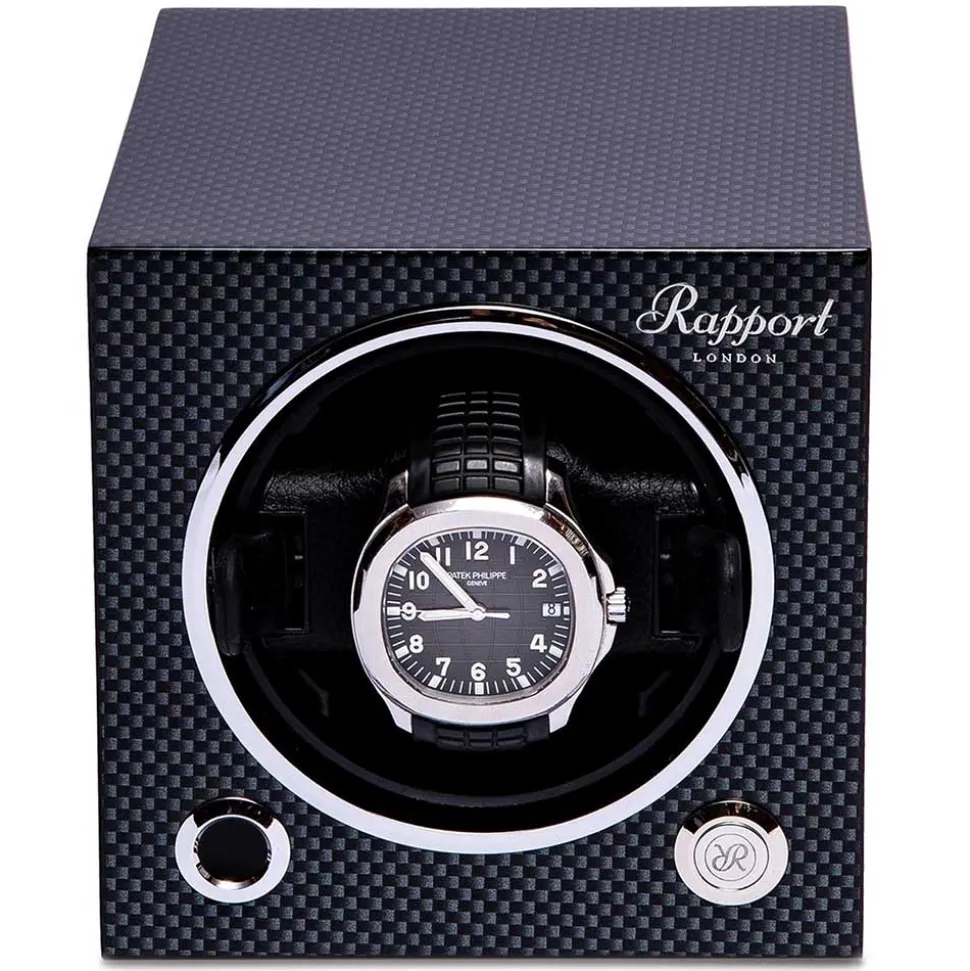 Rapport | Evo Cube Single Watch Winder Carbon Fibre | EVO50